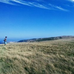 CSUCI student contemplates the long-term impacts of grazing management on Santa Rosa Island